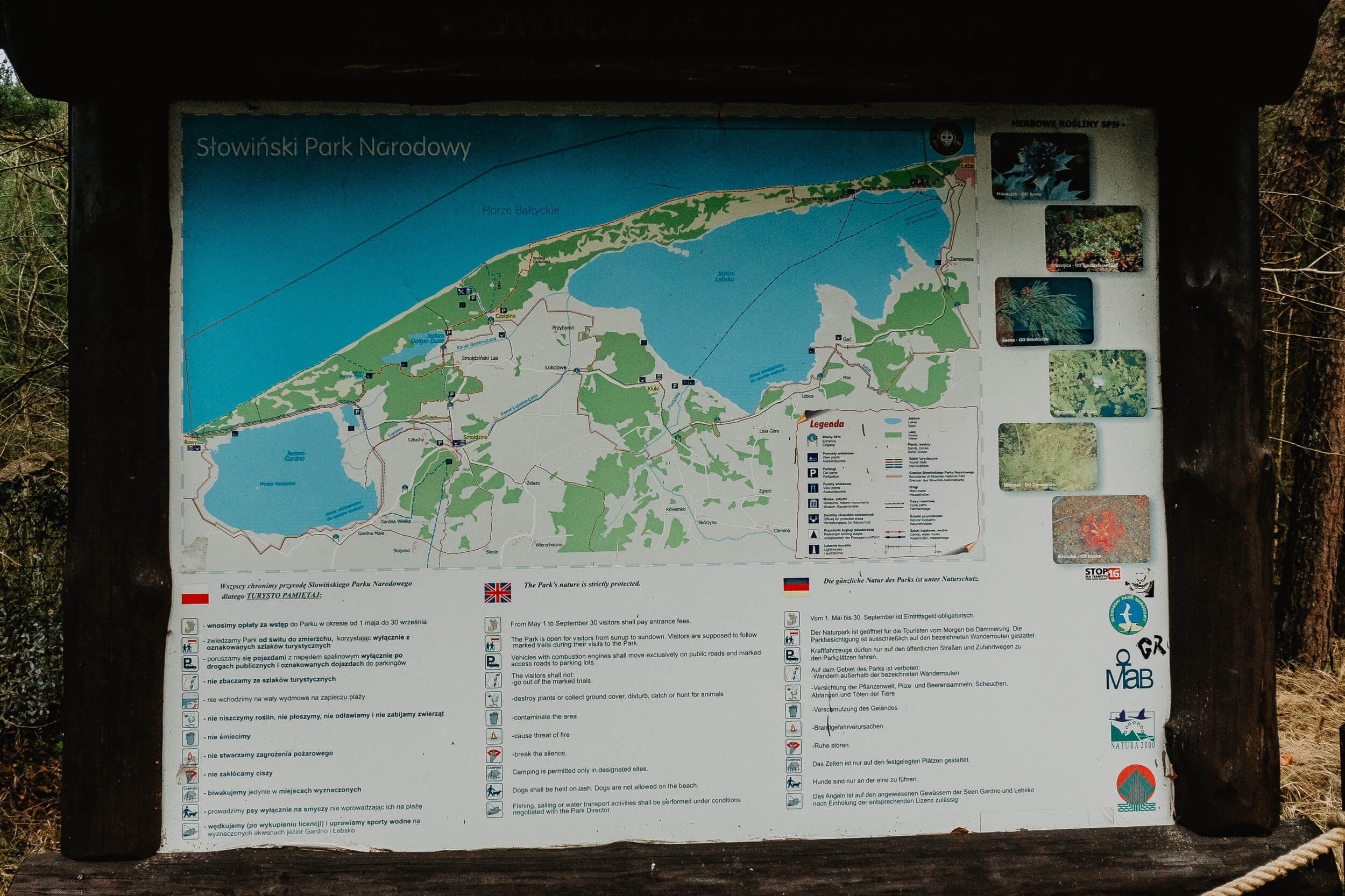 slowinski park narodowy mapa