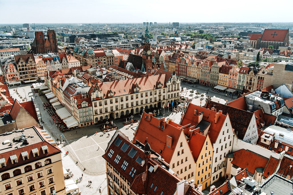 Wrocław rynek z punktu widokowego
