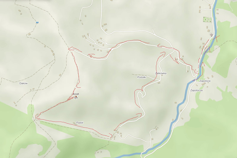 Góra Korab - mapa szlaku