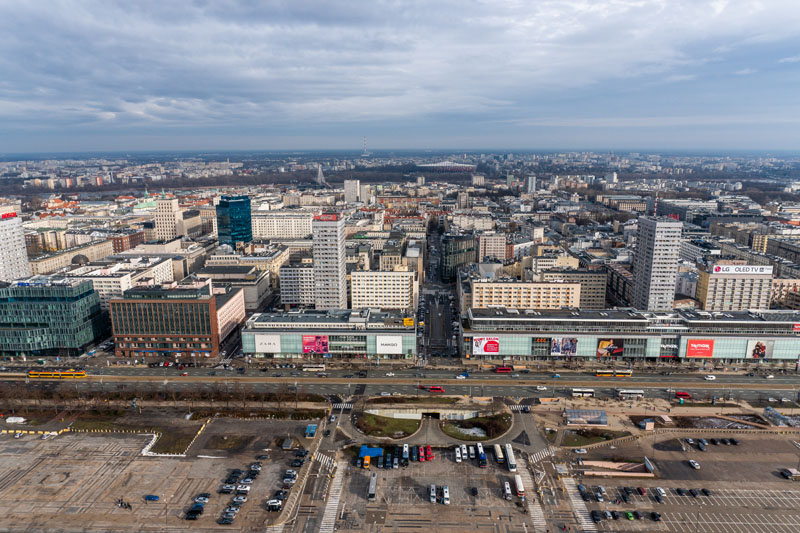 Widoki Warszawa Pałac Kultury