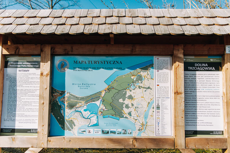 mapa wolińskiego parku narodowego