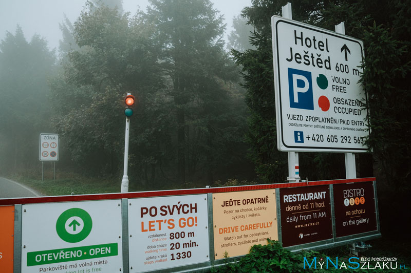 Góra Jested w Libercu - opis szlaku z parkingu Wypreż