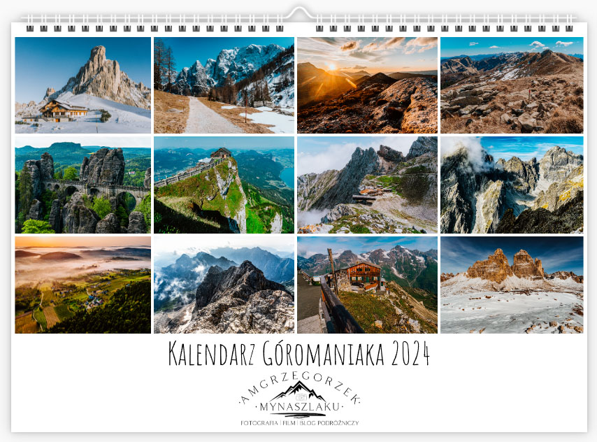 Kup Kalendarz Góromaniaka na 2024 rok - zdjęcia z krajobrazami gór
